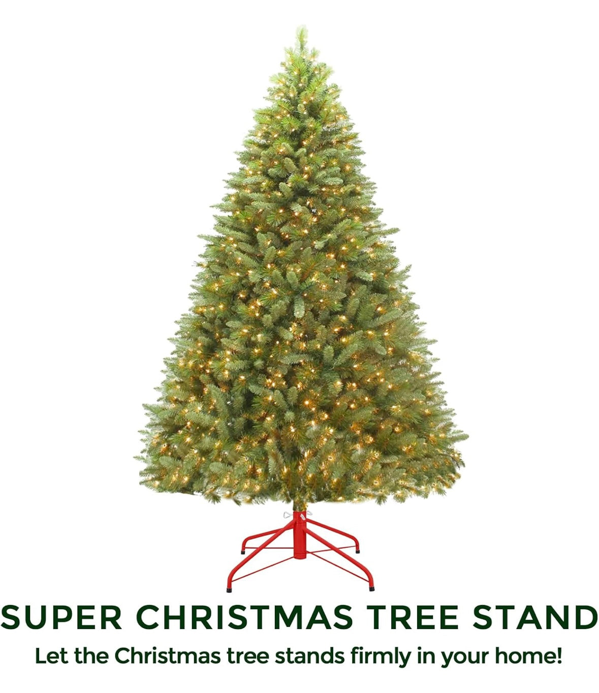 Metal Christmas Tree Stand — Folding 4-Leg Design for 5–8 ft Artificial Trees