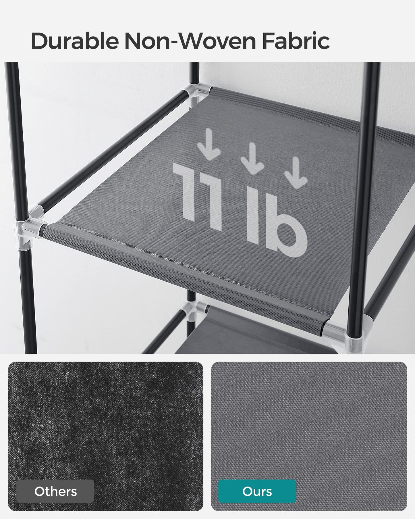 SONGMICS Portable Fabric Wardrobe Closet