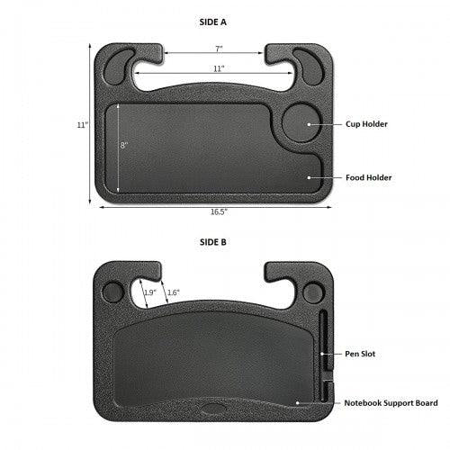 Multi-Purpose Steering Wheel Tray – Car Food Tray & Laptop Desk