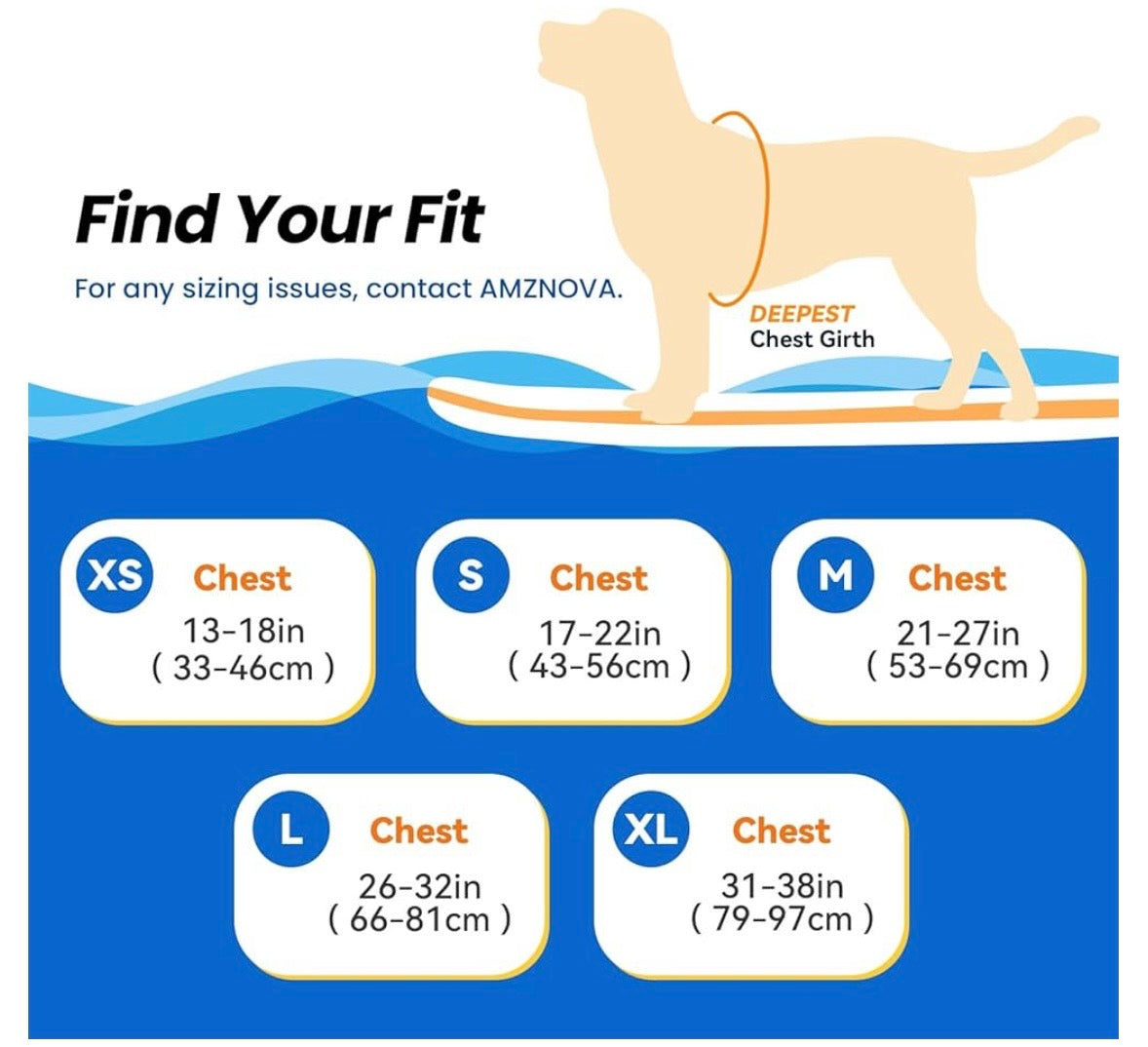 AMZNOVA Reflective Dog Life Jacket – Medium (Gray Only)