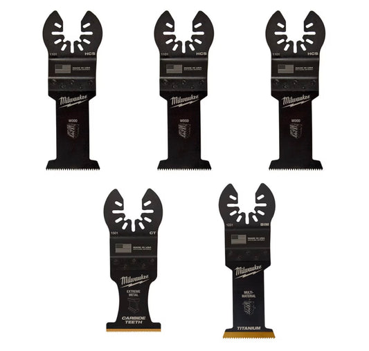 Milwaukee OPEN-LOK™ 5-Piece Oscillating Multi-Tool Blade Set