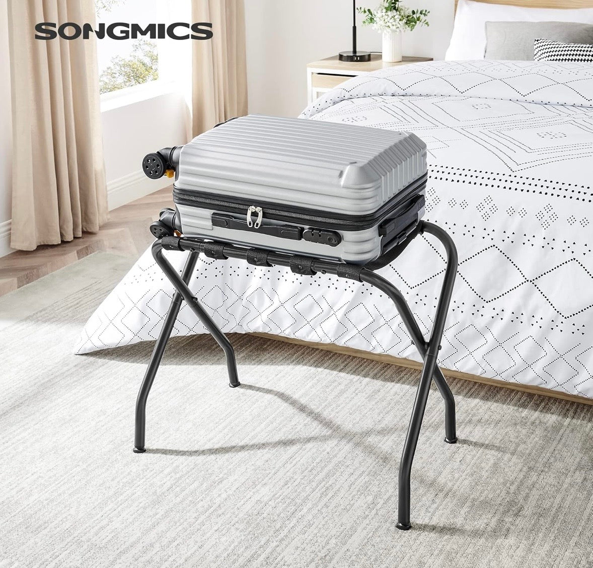 SONGMICS Folding Luggage Rack