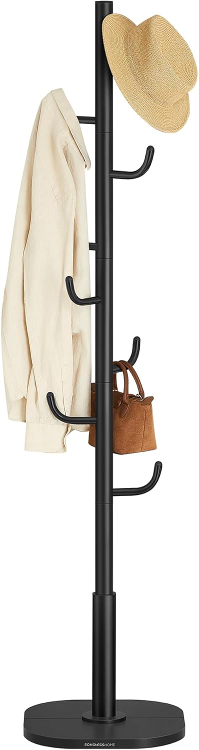 SONGMICS HOME Cactus-Shaped Coat Rack – Ink Black or White