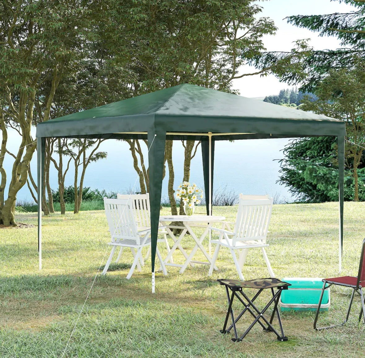 Outsunny 10 × 10 ft Pop-Up Outdoor Canopy Tent — UV & Water-Resistant Folding Shelter