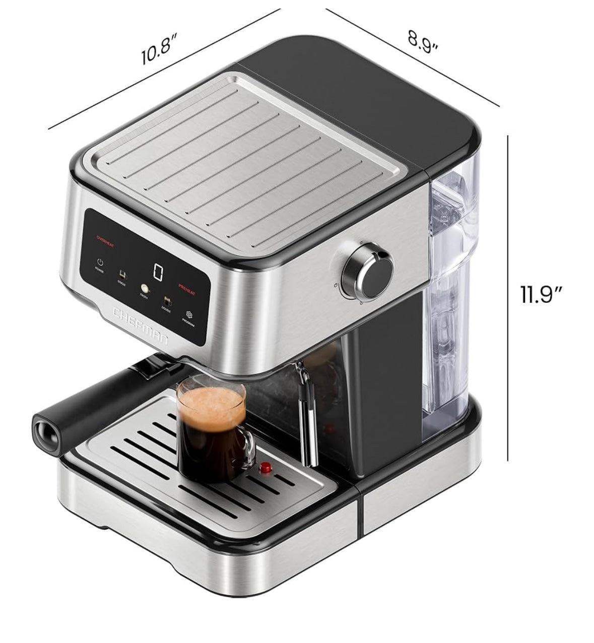 Chefman CraftBrew Digital Espresso Machine