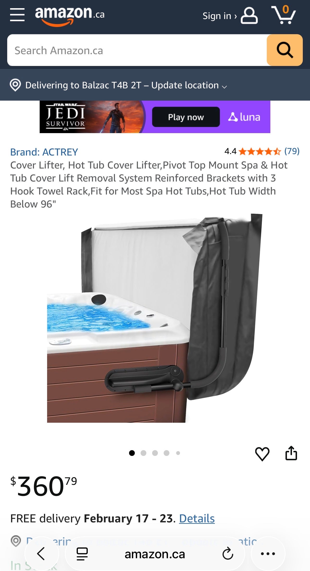 ACTREY Heavy-Duty Hot Tub Cover Lifter