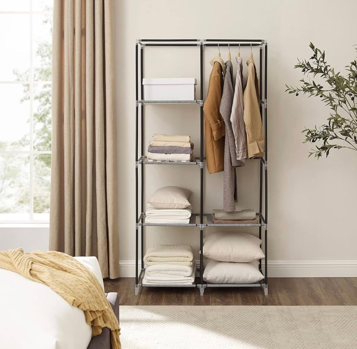 SONGMICS Portable Fabric Closet Wardrobe