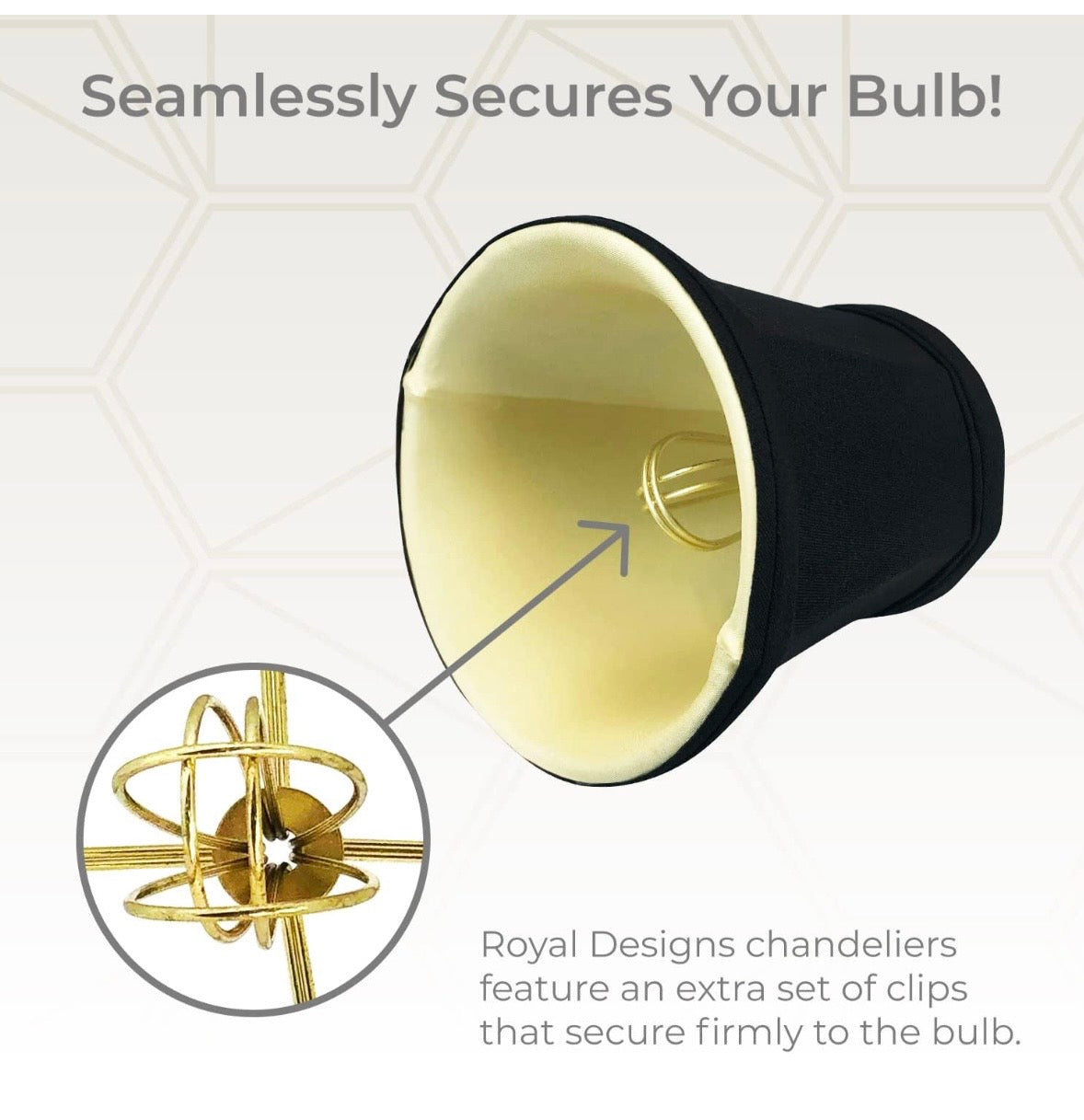 Royal Designs Empire Clip-On Chandelier Lamp Shades