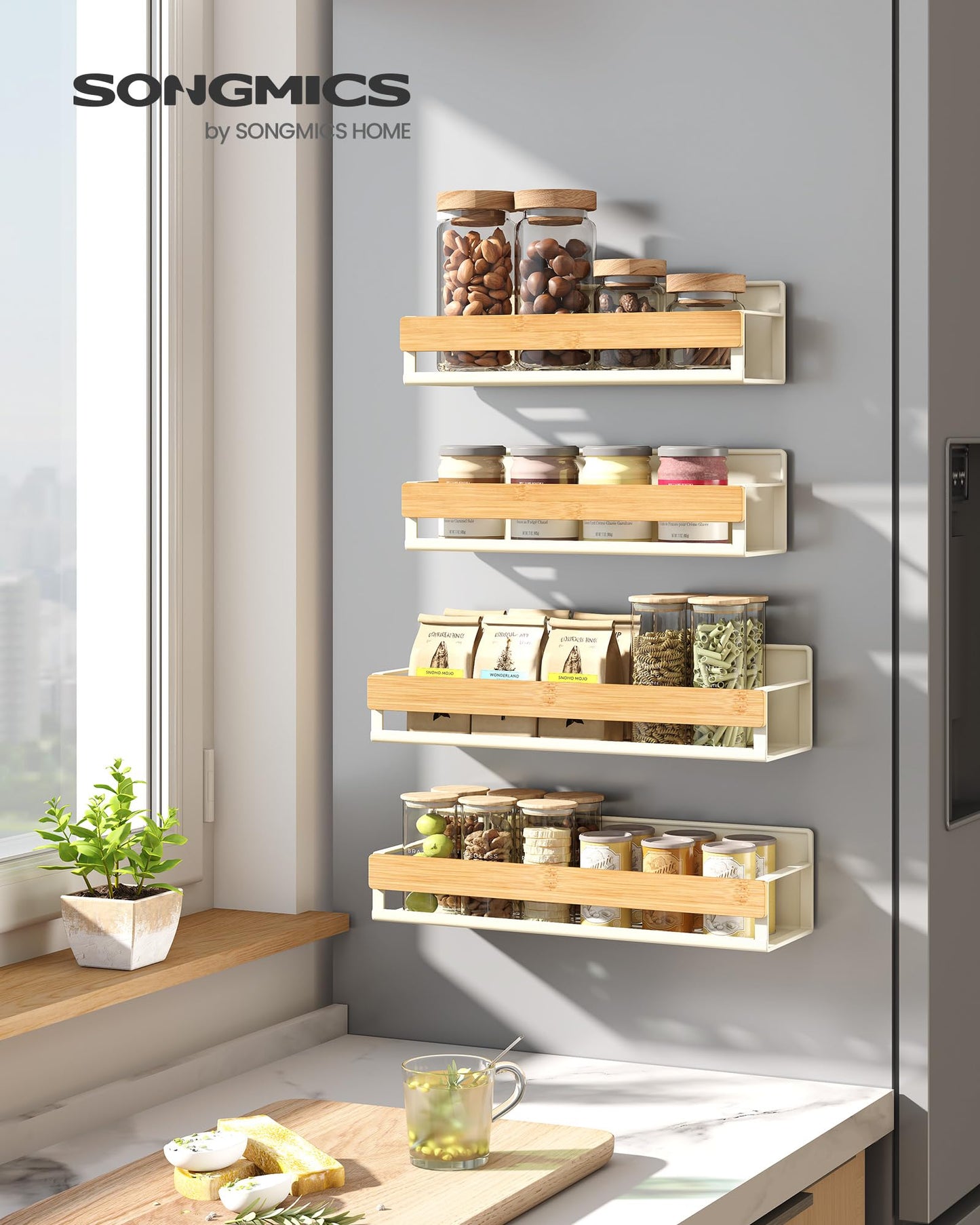 Magnetic Refrigerator Spice Rack Set