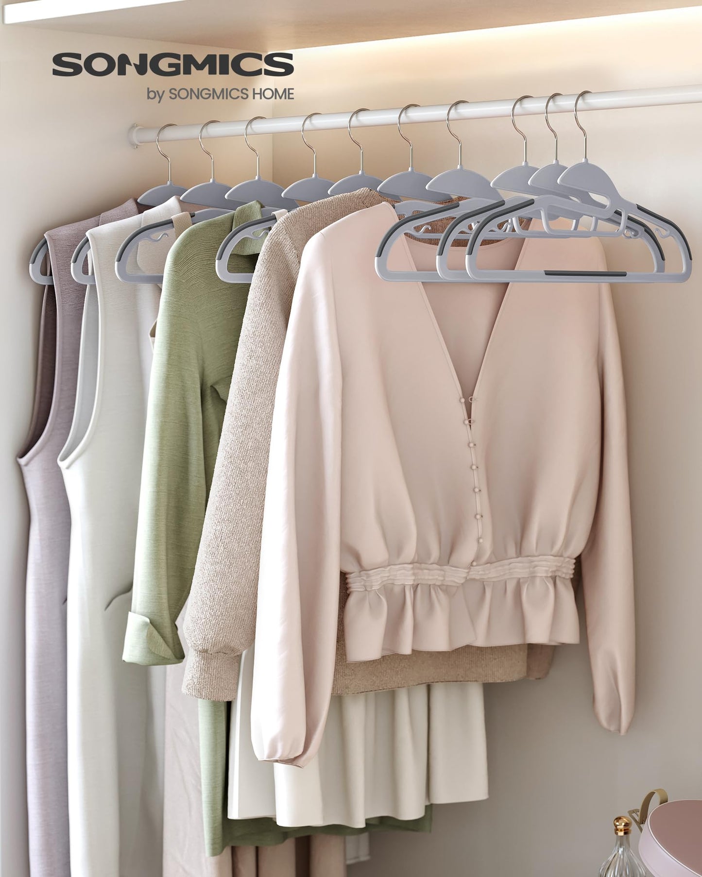 Slim S-Shape Space-Saving Clothes Hangers (30-Pack)