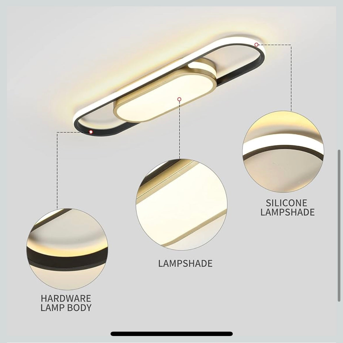 Tioolo White + Gold Modern LED Ceiling Light – 40 % Off Amazon Price!