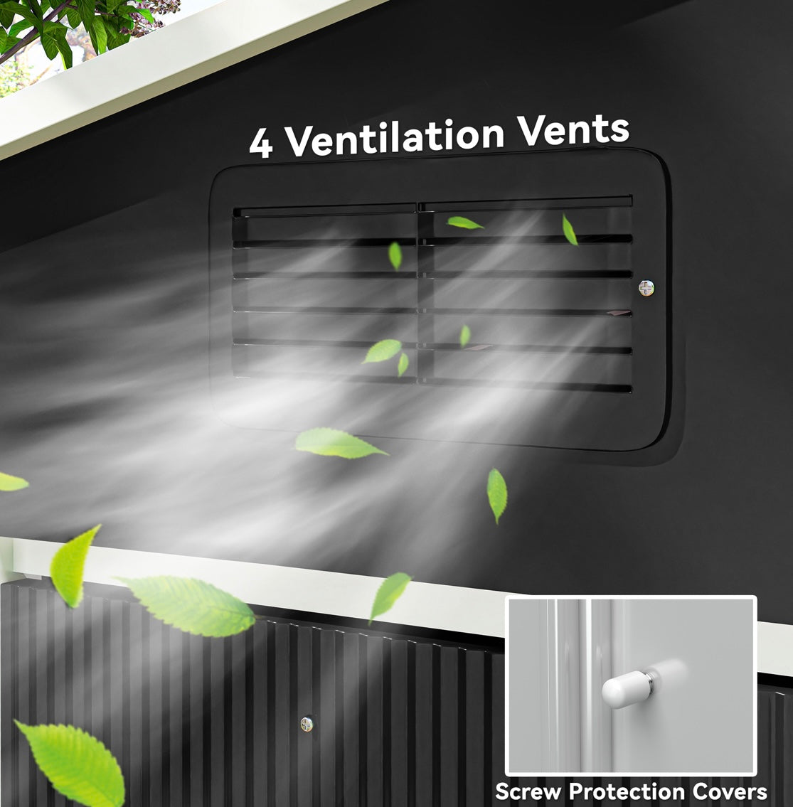 Outsunny 8×6 ft Metal Garden Storage Shed – Waterproof Steel Outdoor Tool Shed with Sliding Doors & Vents