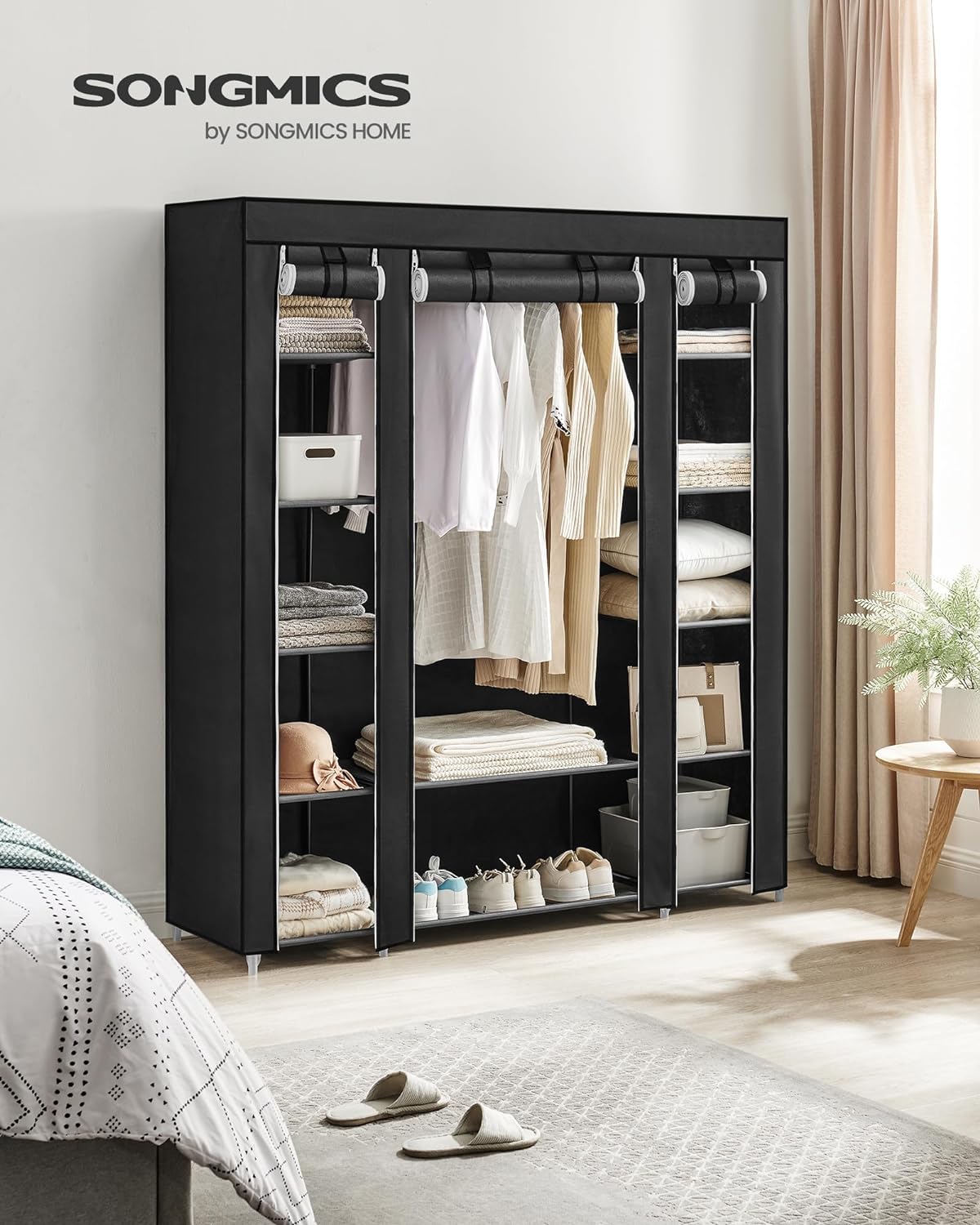 SONGMICS Portable Closet Wardrobe – Black