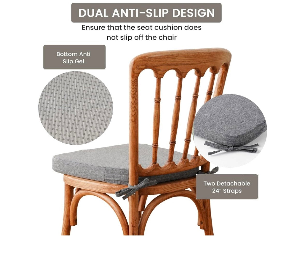 Battilo Memory Foam Chair Cushions – Set of 4