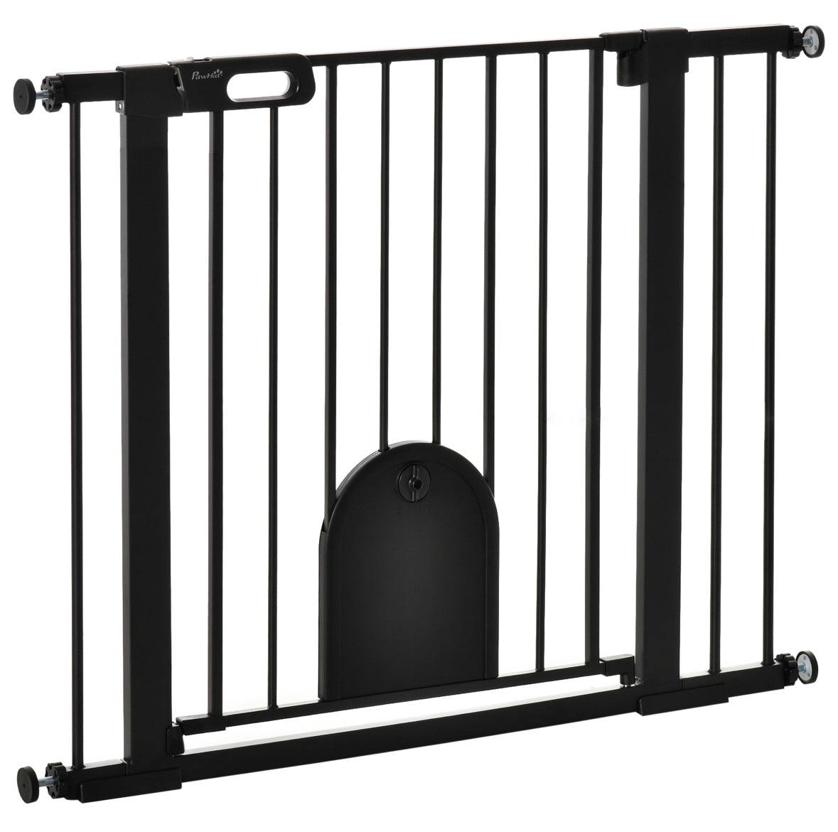 Extra-Wide Pet Gate with Small Door – Auto-Close, Double Lock, Pressure Mount