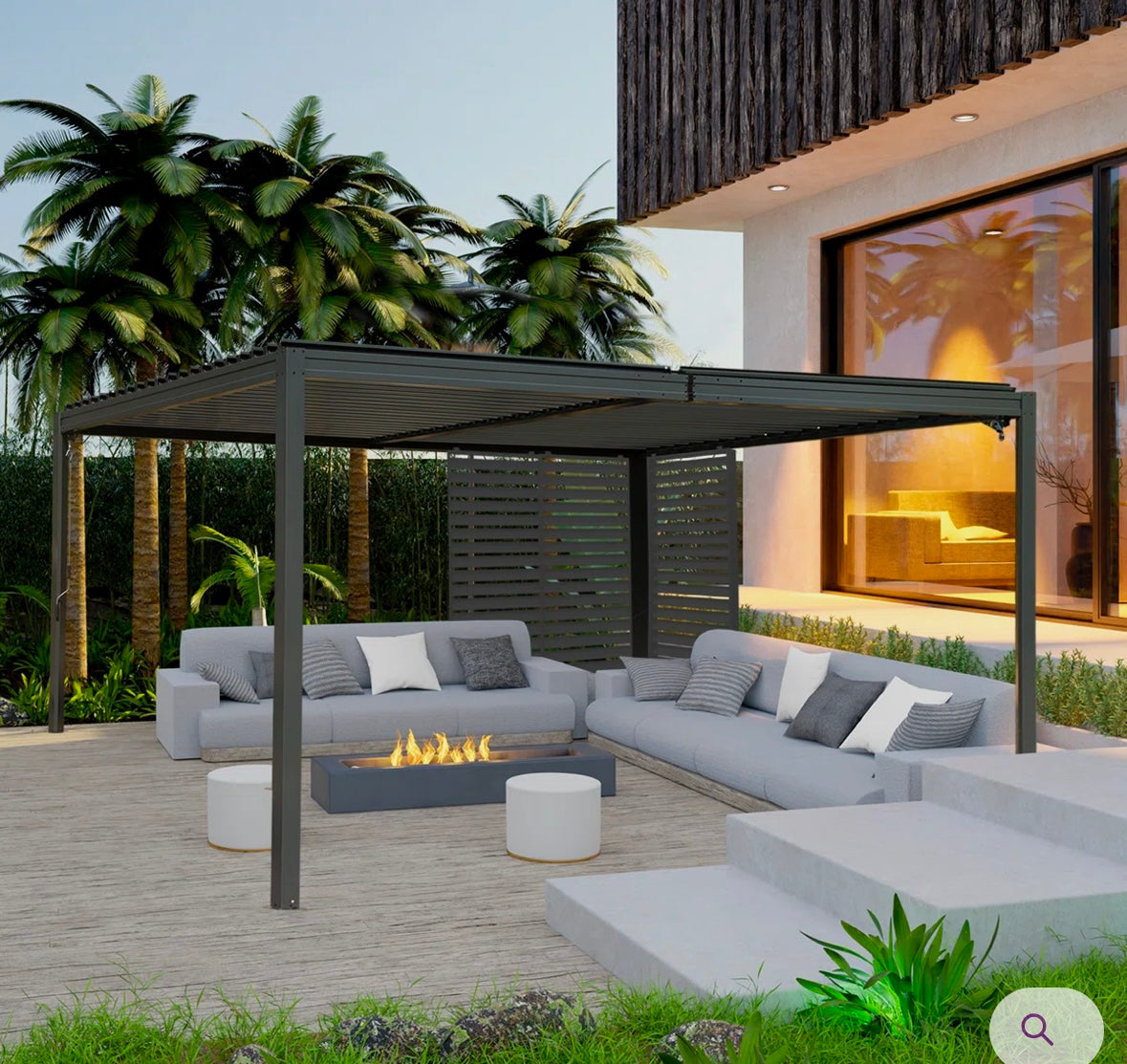 Outdoor Pergola Shade Screen – Rust-Resistant Aluminum Privacy Panel