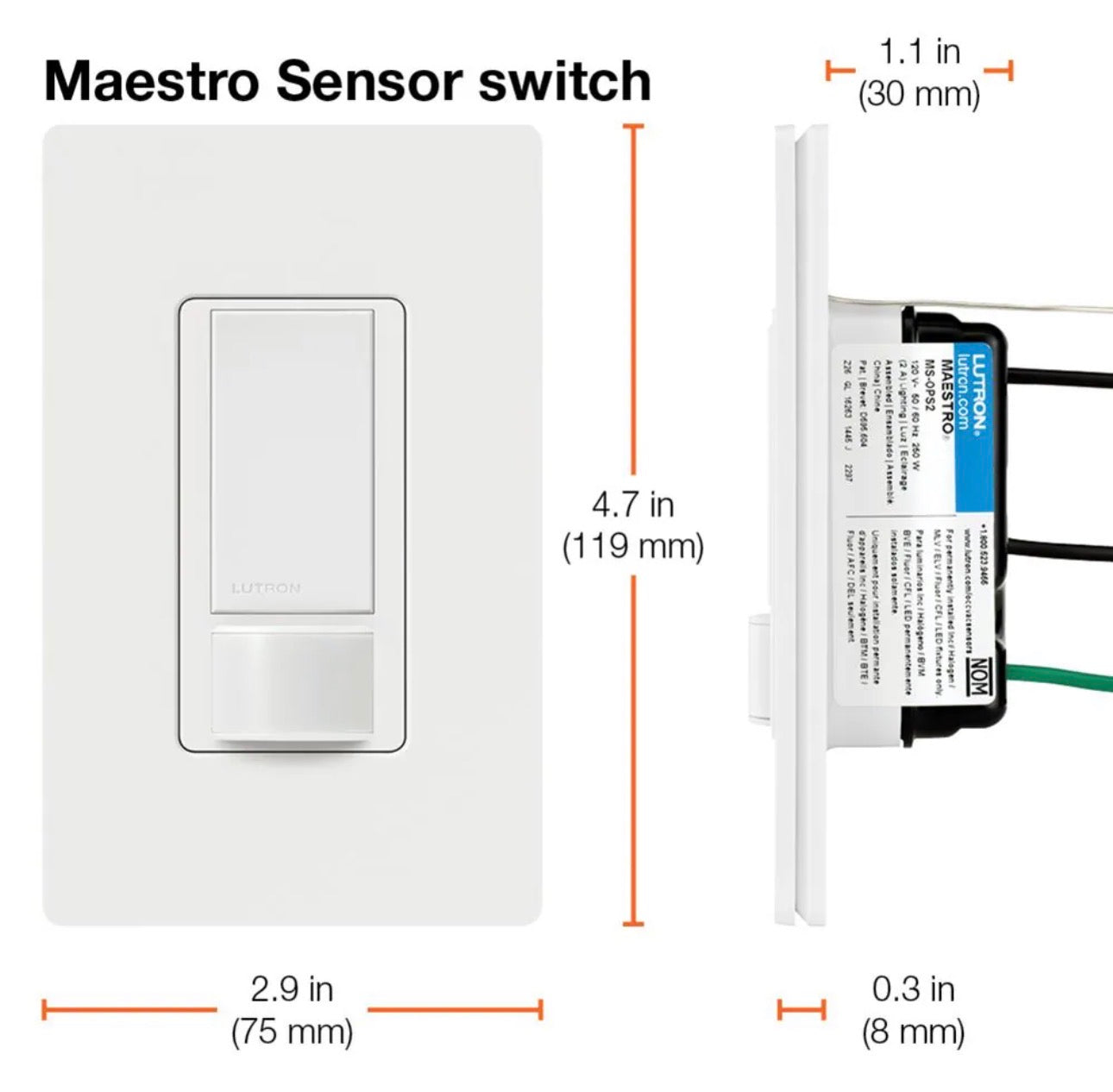 Lutron Maestro Occupancy Sensor Light Switch