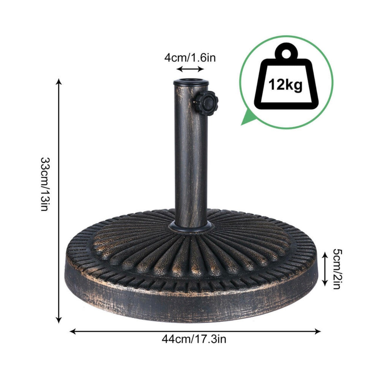 Yardlab™ Heavy-Duty Umbrella Base Stand