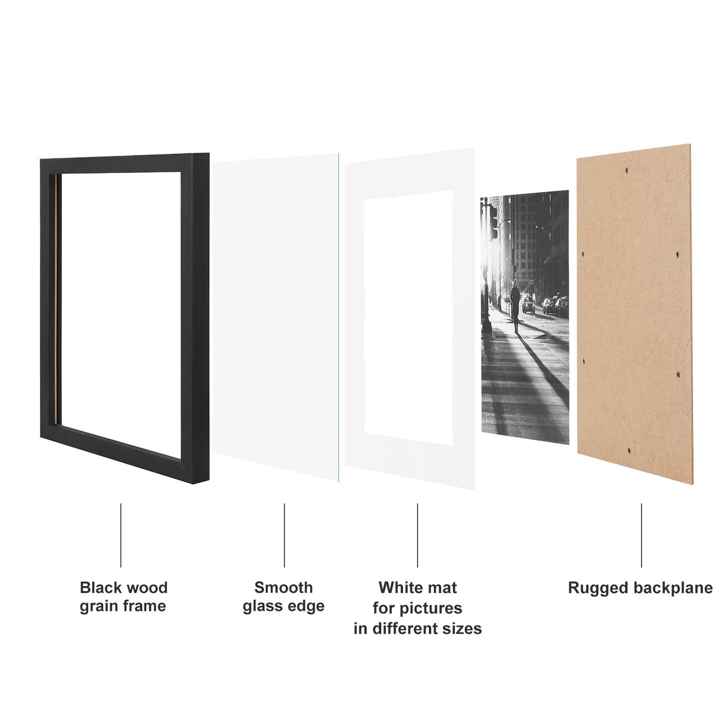 SONGMICS 7-Piece Gallery Wall Picture Frame Set