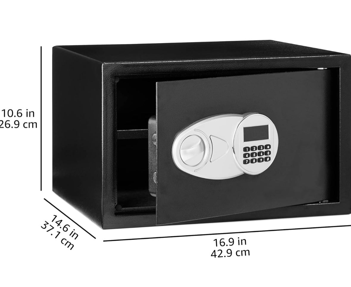 NEW – Amazon Basics 1.2 Cubic Foot Electronic Security Safe with Digital Lock & Keys