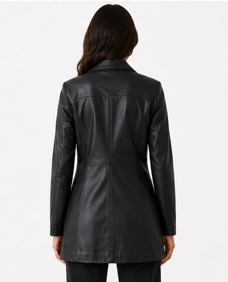 Women’s Tailored Leather Jacket – Size 2XS
