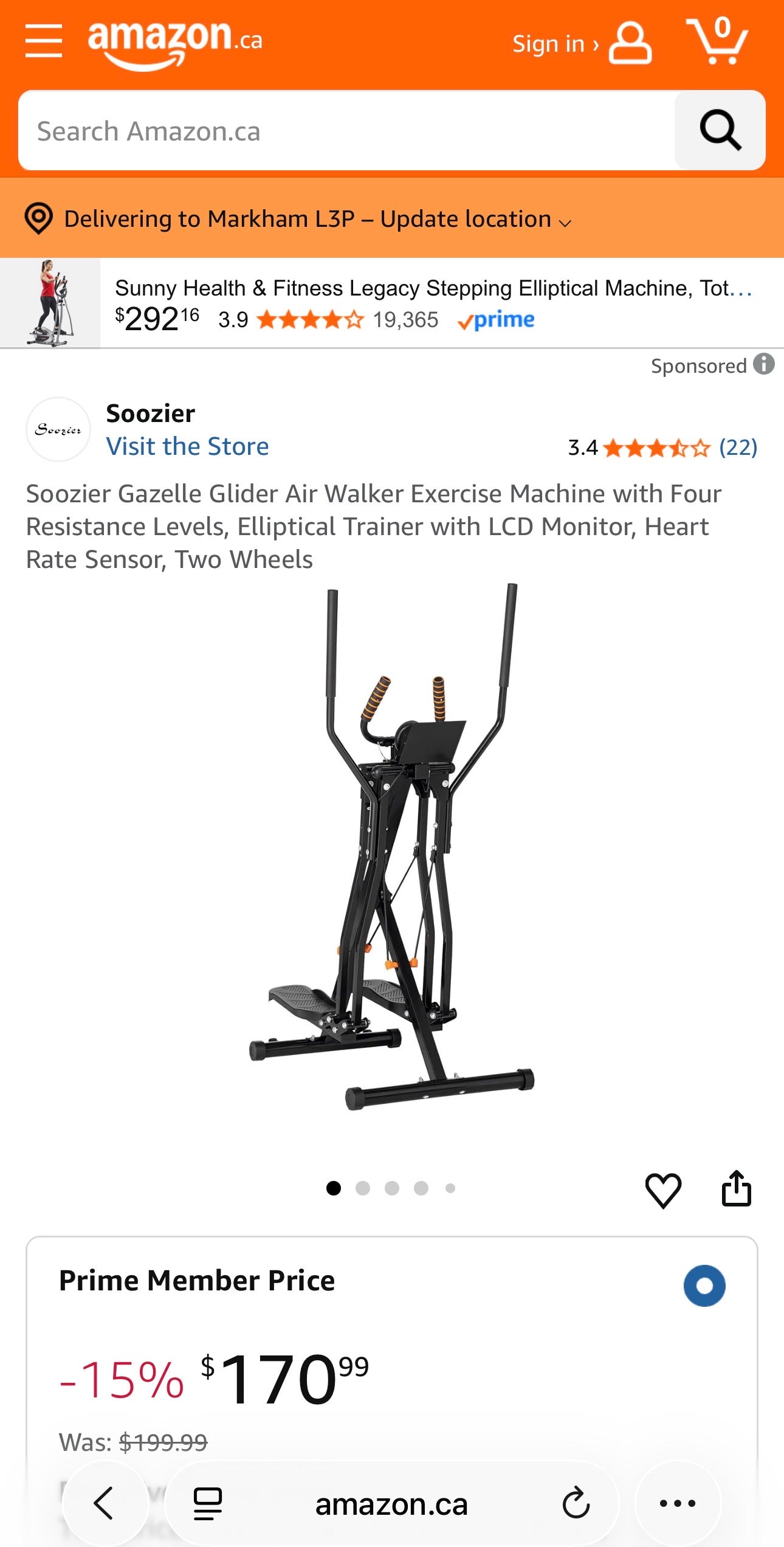 Soozier Fitness Air Walker