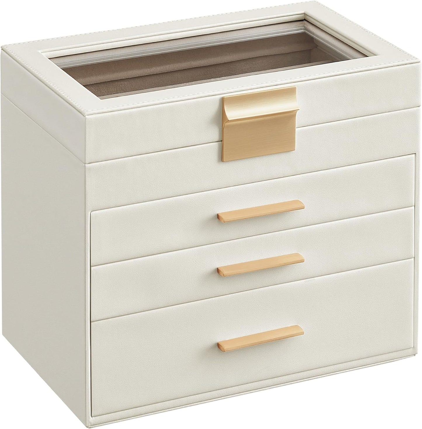 SONGMICS GISELLA Jewelry Box – Cloud White & Gold