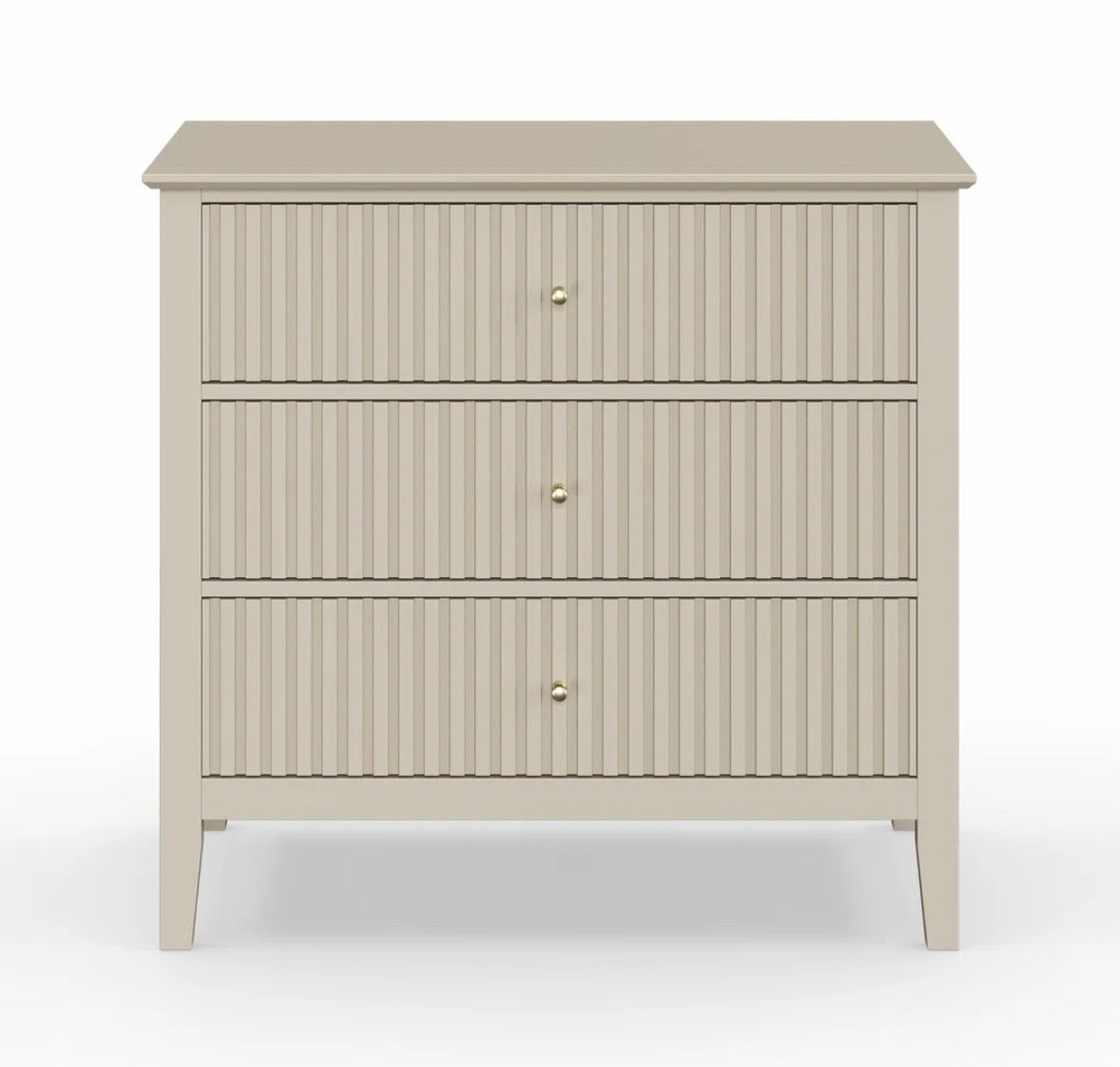 Modern Fluted 3-Drawer Dresser