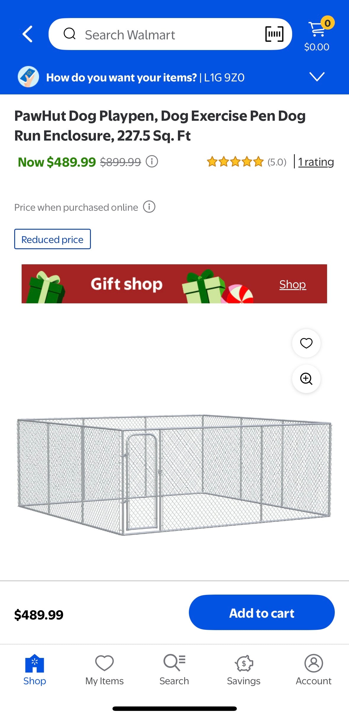 PawHut 15 × 15 ft Outdoor Dog Kennel — Heavy-Duty Chain Link Fence with Lockable Door (Galvanized Steel)