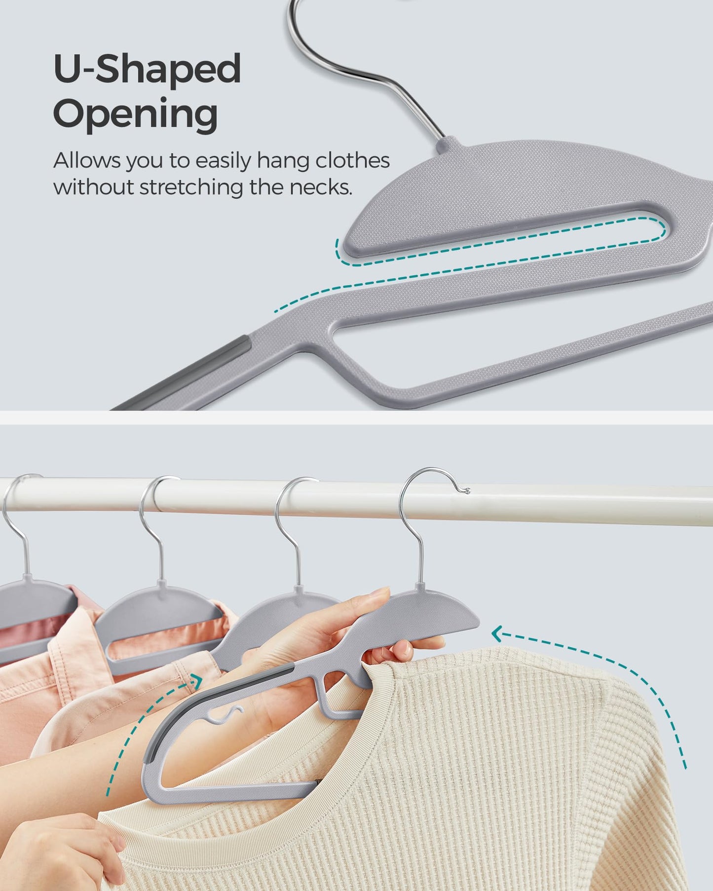 Slim S-Shape Space-Saving Clothes Hangers (30-Pack)