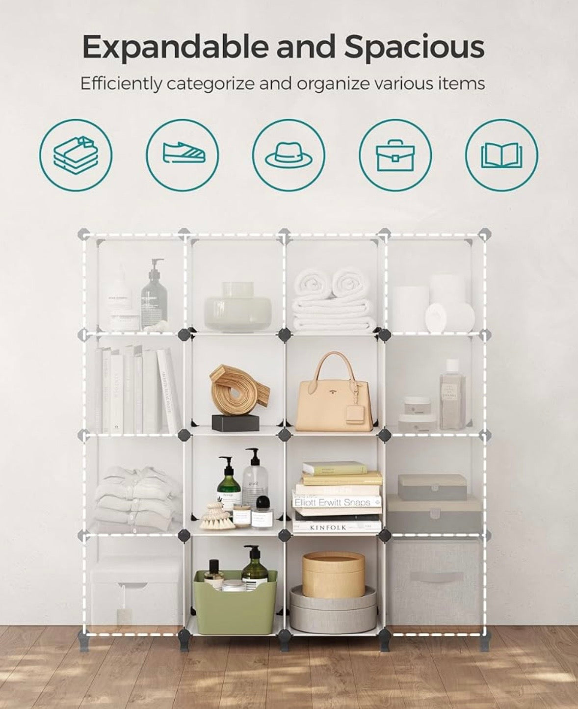 6-Cube Modular Storage Organizer