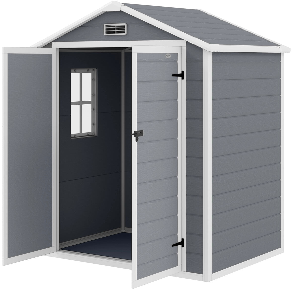 Outsunny Heavy-Duty Outdoor Storage Shed – Lockable | Ventilated | UV-Protected | Aluminum & PP Construction