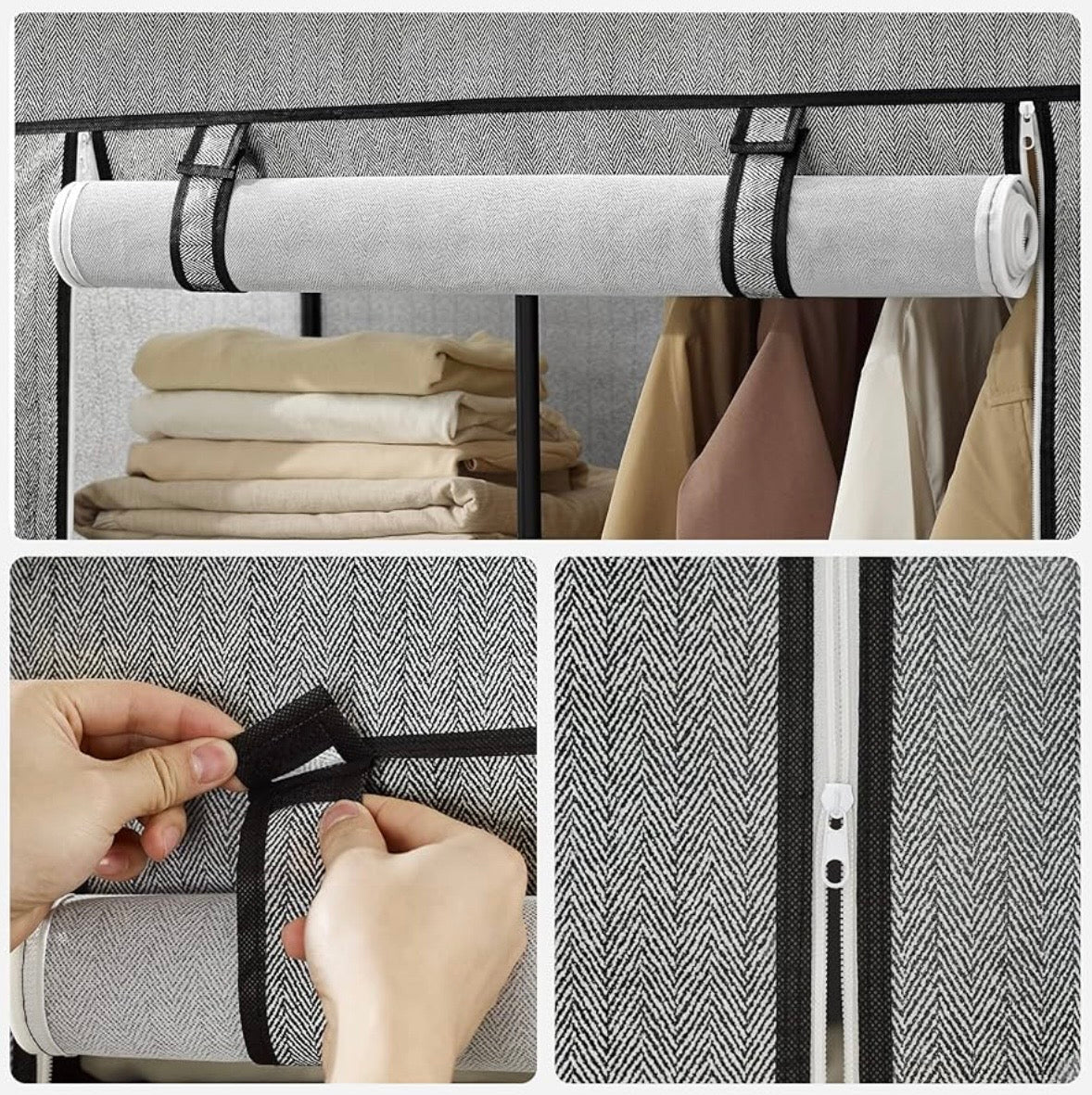 SONGMICS Portable Fabric Closet Wardrobe