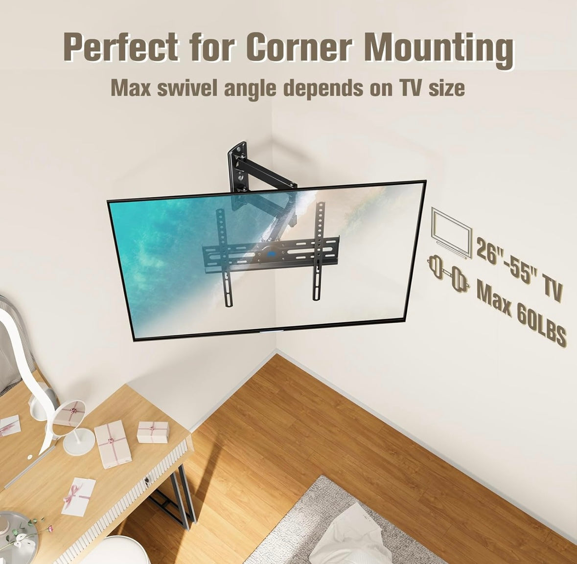 Mounting Dream Full-Motion TV Wall Mount with Articulating Arm – Fits 26–55” TVs (Now Only $25)