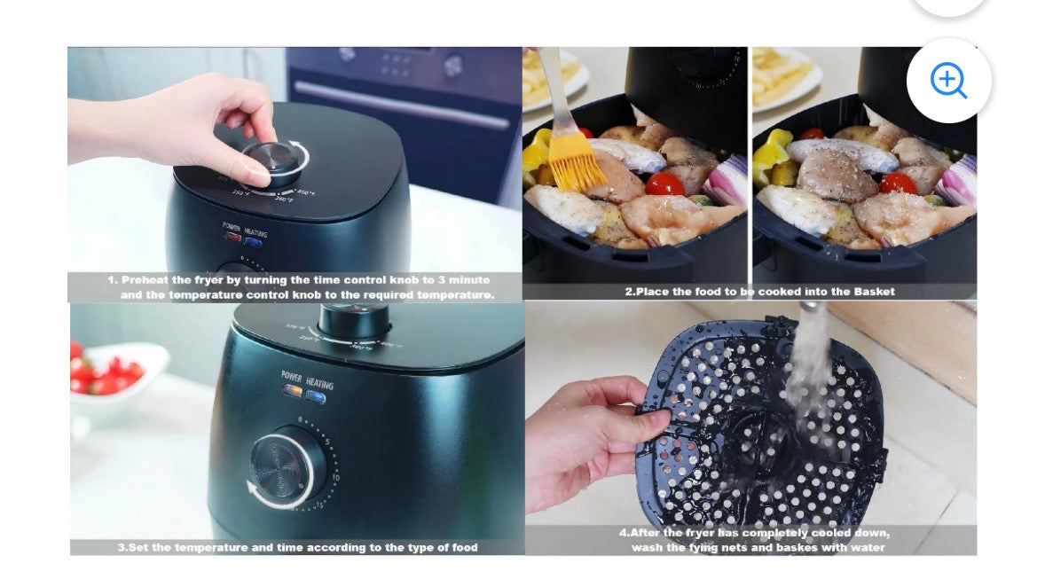 Compact Air Fryer – 2.2 Qt