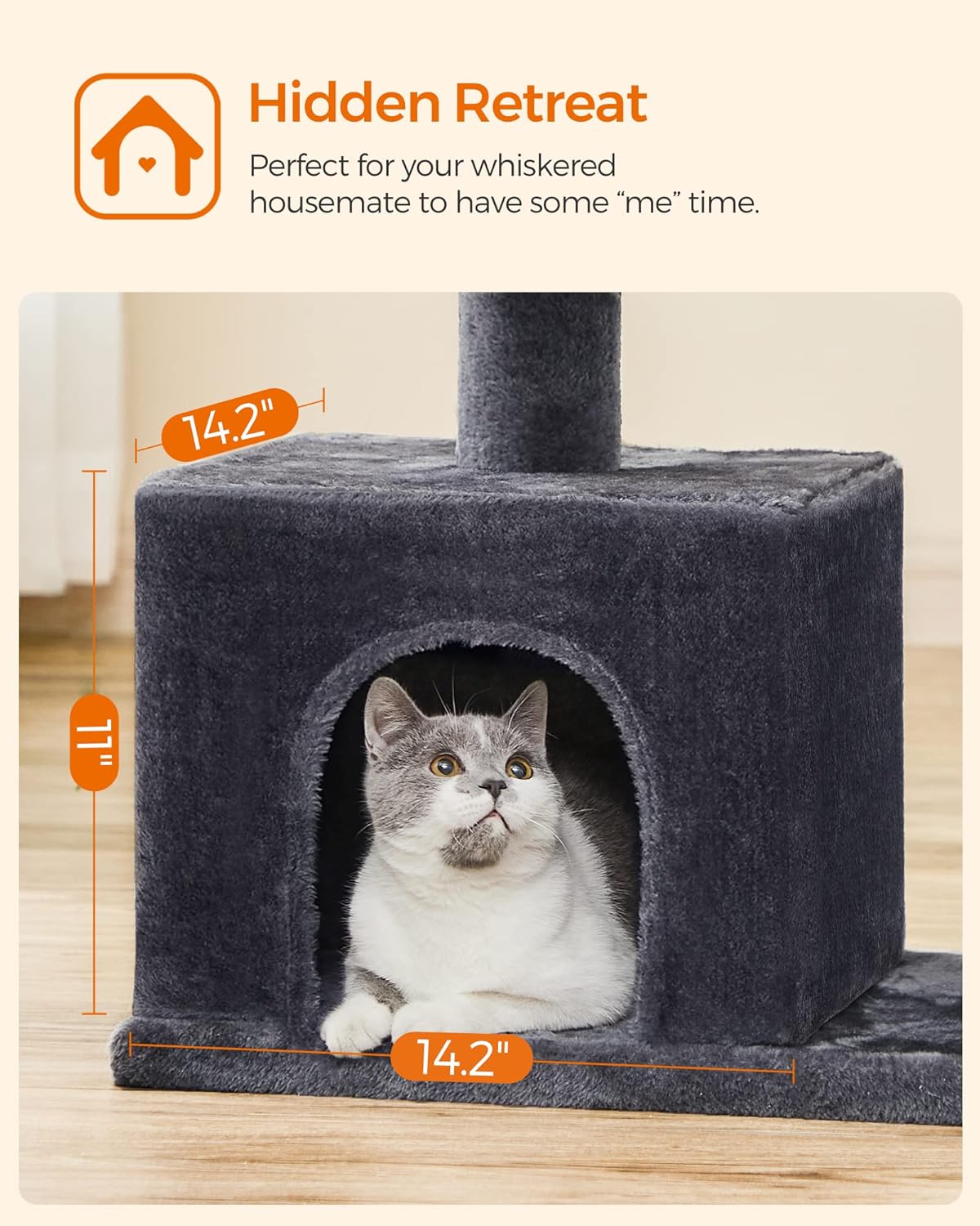 Multi-Level Cat Tree with Large Perch & Dual Cat Caves