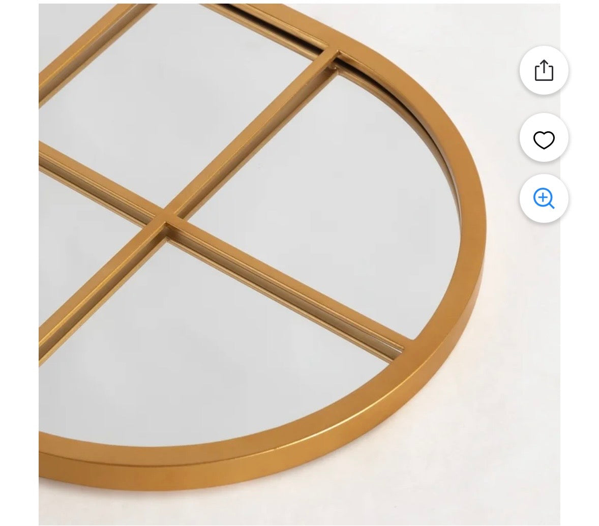 Arched Full-Length Metal Framed Mirror
