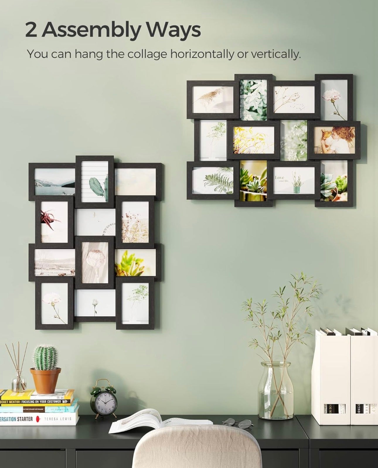 SONGMICS 12-Photo Collage Frame (4 × 6 in)