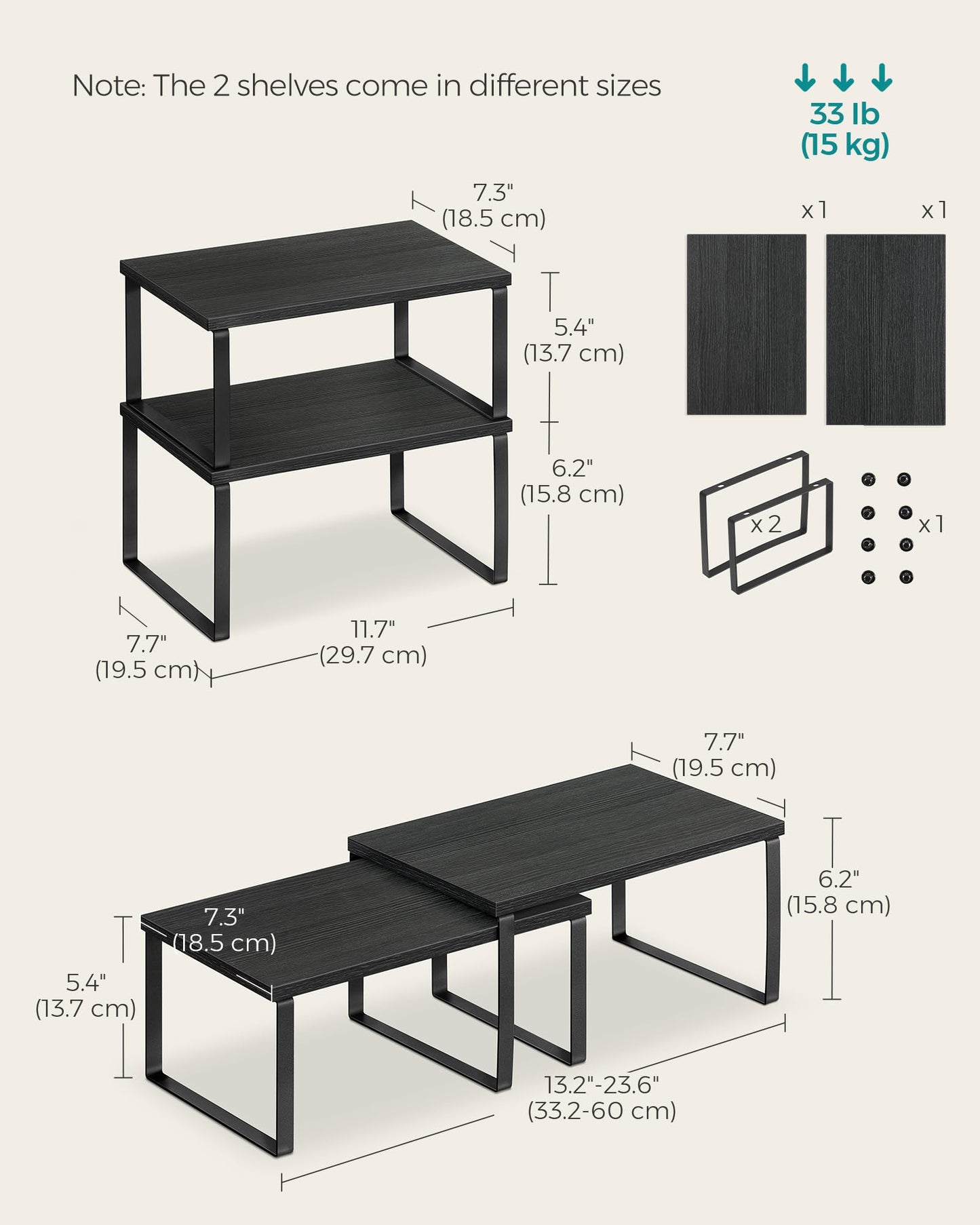 Expandable 4-Tier Kitchen Shelf Organizer