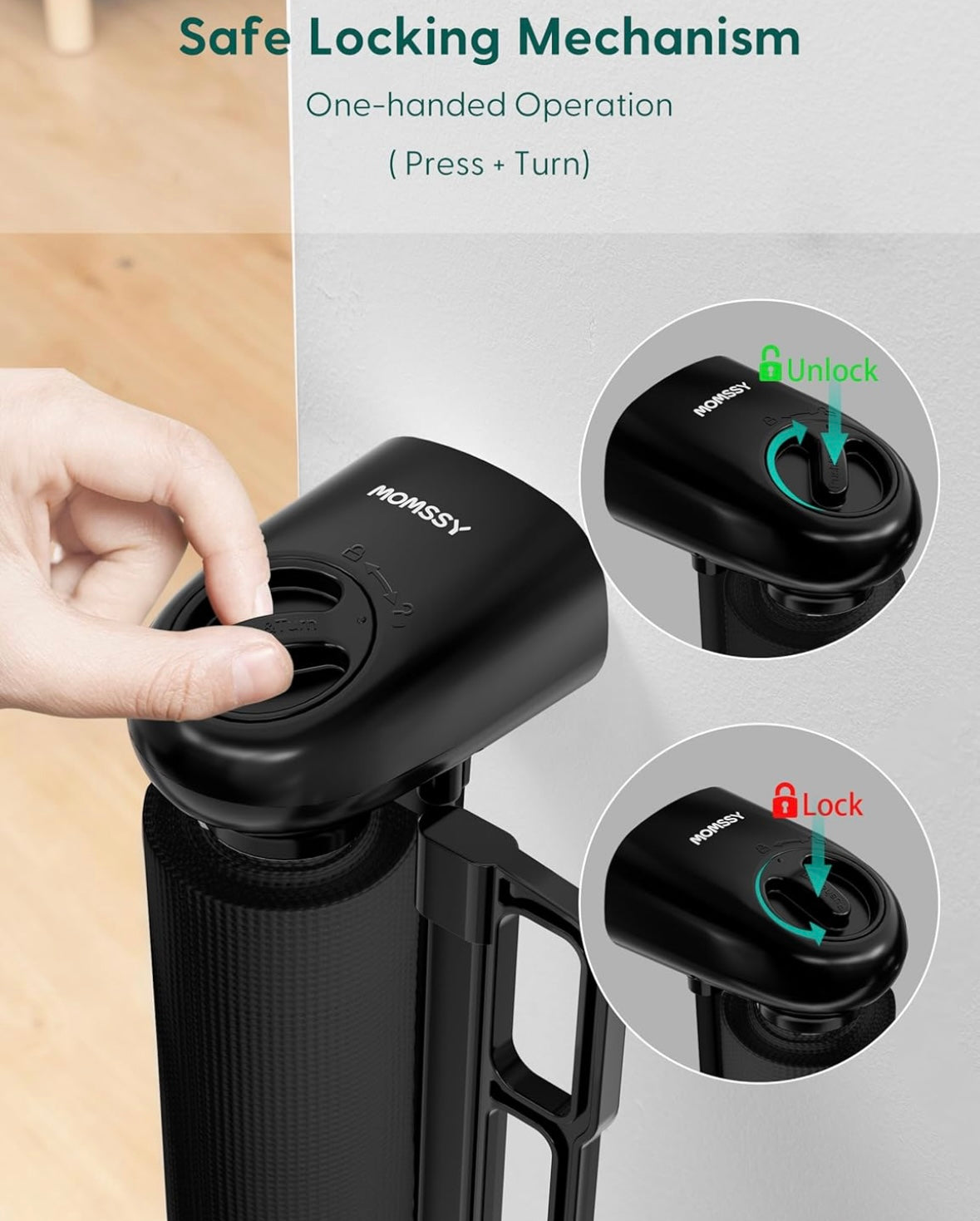 MOMSSY Extra-Wide Retractable Baby & Pet Gate – 122” Wide x 34” Tall (40% Off Amazon Sale Price)