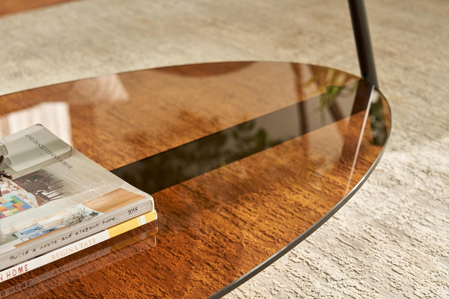SHRINE Modern Oval Coffee Table
