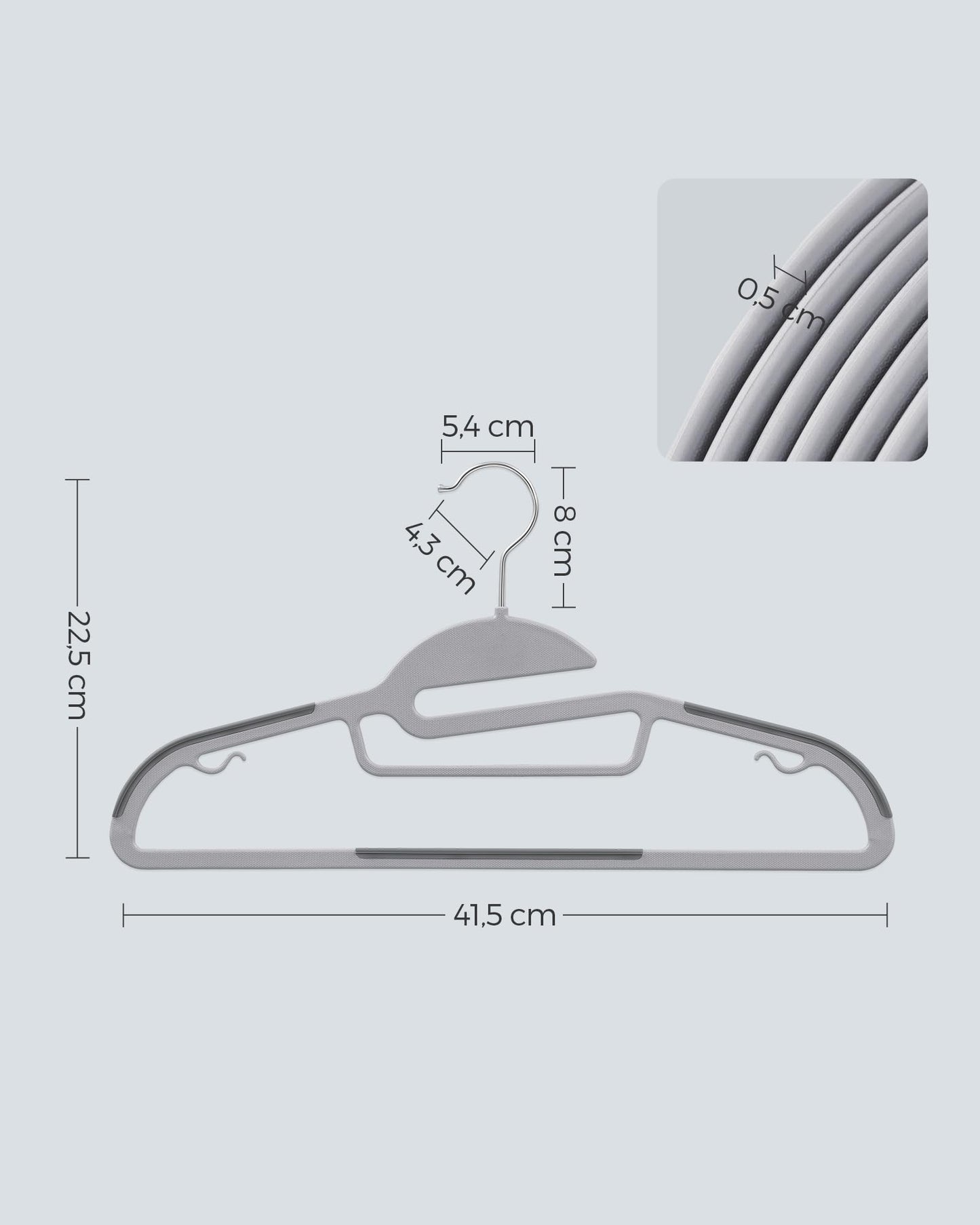 SONGMICS Slim Non-Slip Clothes Hangers (50 Pack)