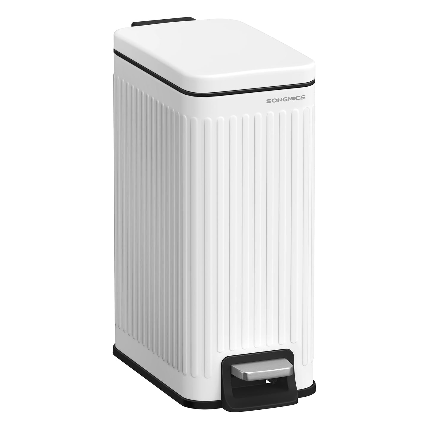 Slim Stainless Steel Step Trash Can