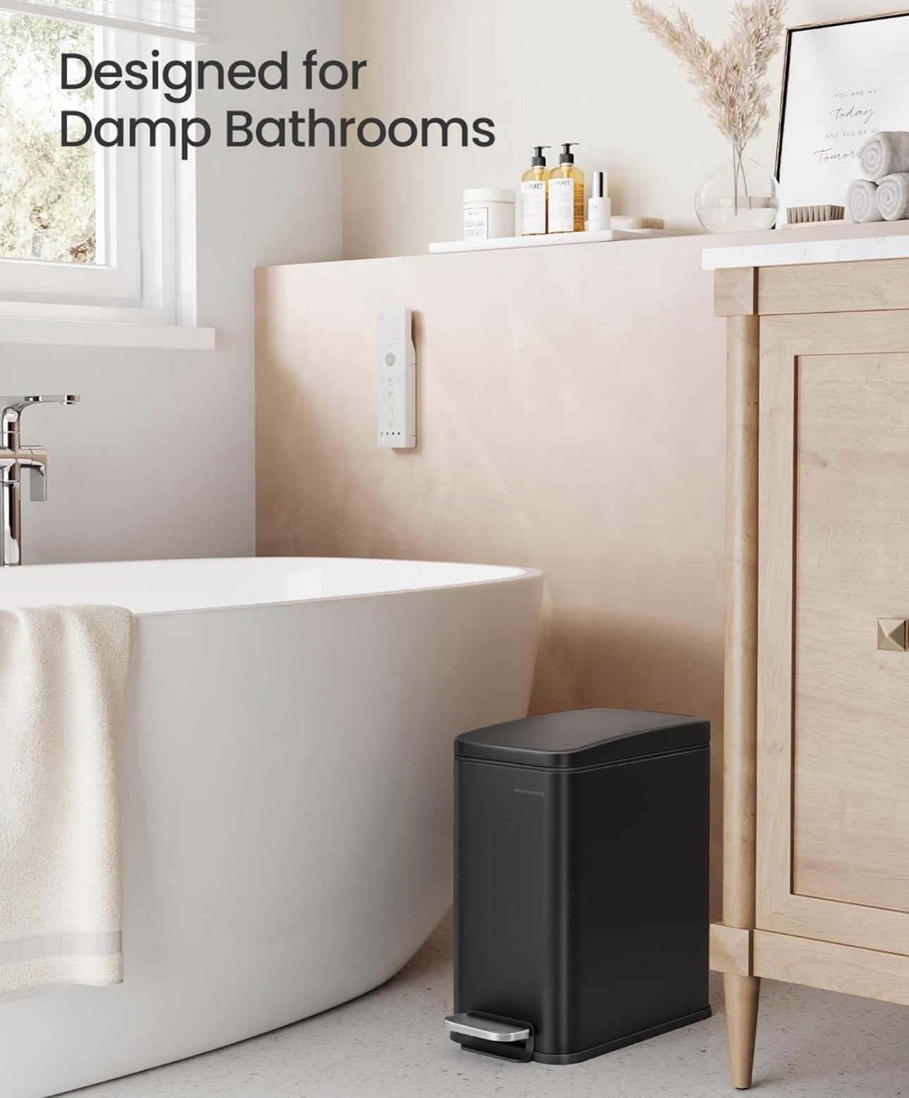 SONGMICS 2.6-Gallon Slim Step Trash Can