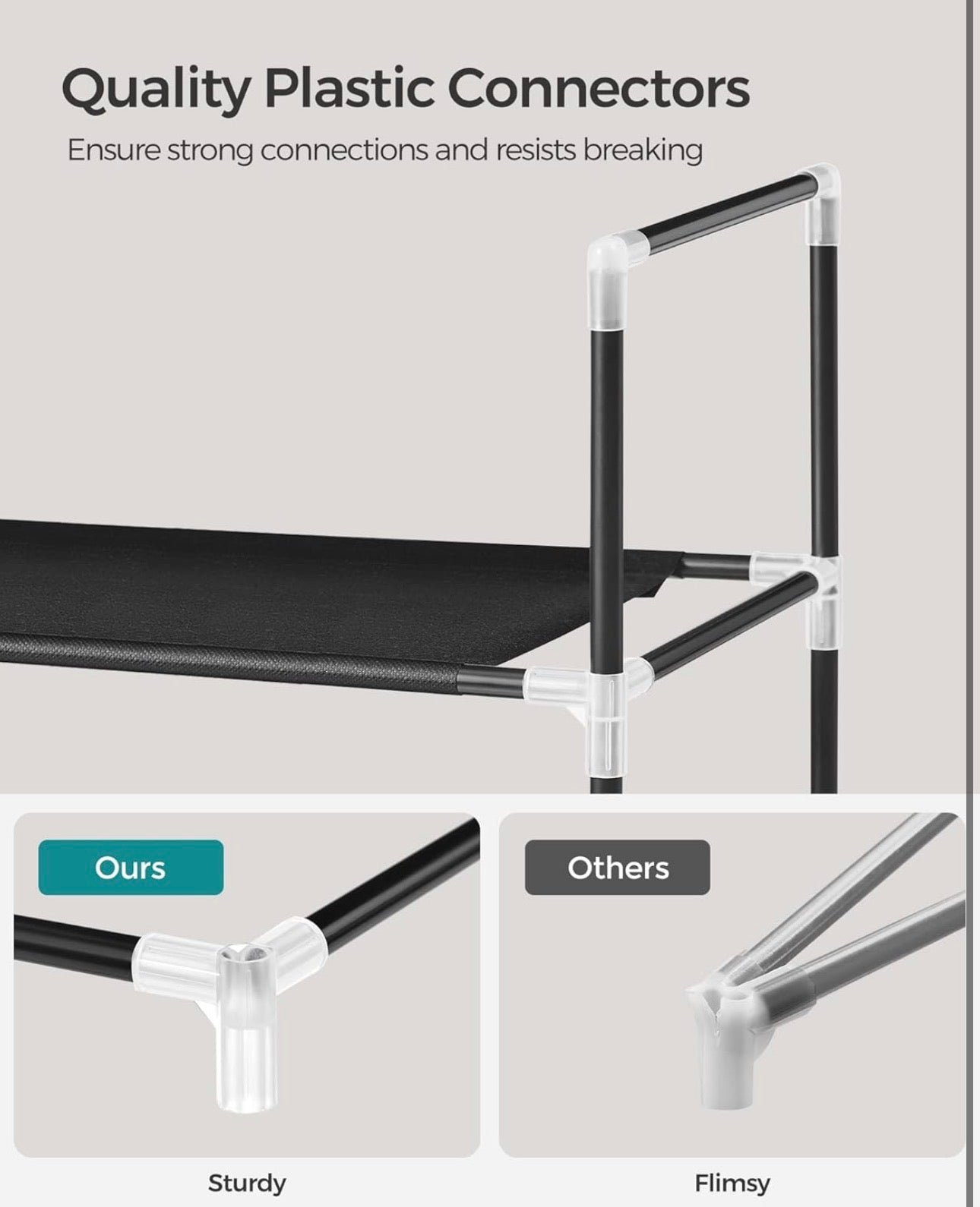 SONGMICS 5-Tier Shoe Rack Organizer