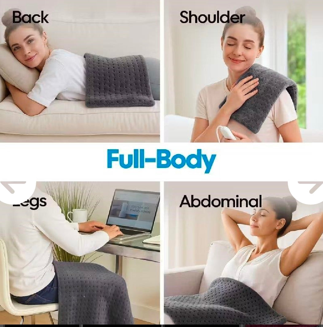 Multi-Temperature Electric Heating Pad – Soft Flannel Hot Compress Therapy Pad