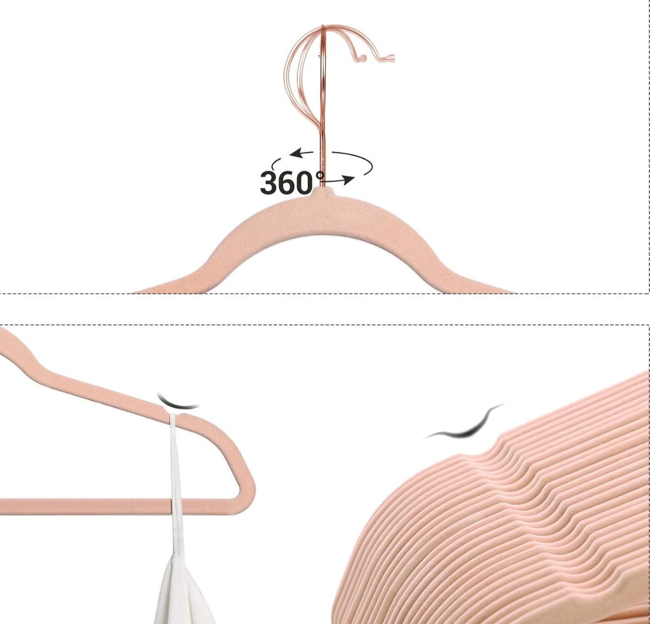 SONGMICS 50-Pack Velvet Non-Slip Hangers