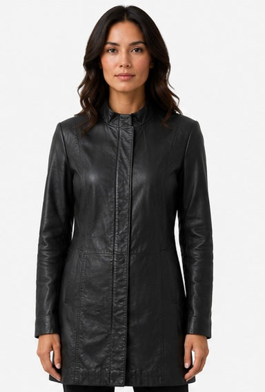 Danier Women’s Long Leather Coat - Small