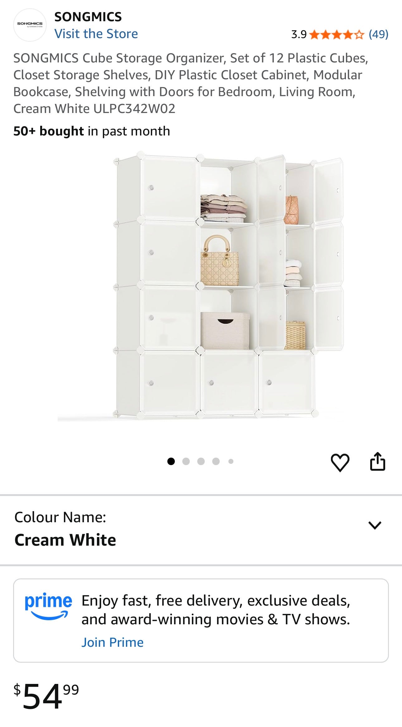 SONGMICS 9-Cube Modular Storage Organizer