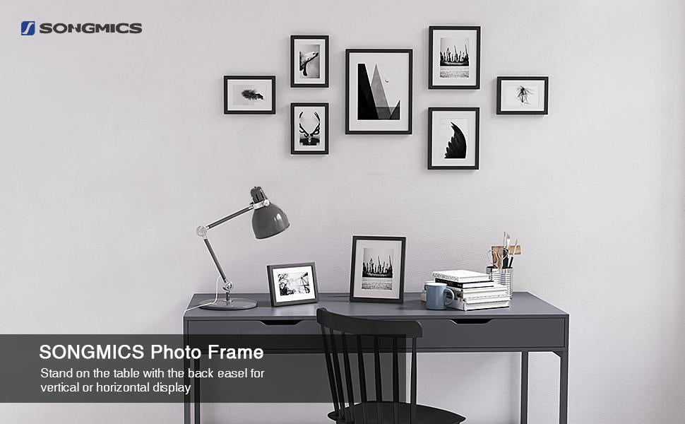 SONGMICS 7-Piece Gallery Wall Picture Frame Set